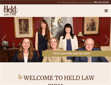 Tablet Screenshot of heldlawfirm.com